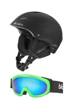 Pachet copii Cască Cairn Android J Black + Ochelari Blacksheep Lambkin Green