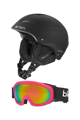 Pachet copii Cască Cairn Android J Black + Ochelari Blacksheep Lambkin Pink