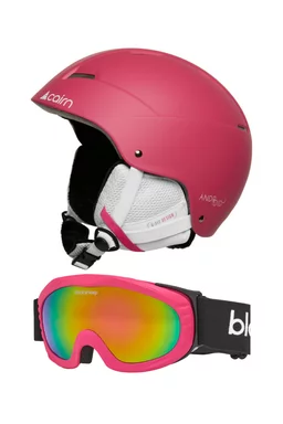 Pachet copii Cască Cairn Android J Fluo Fuchsia + Ochelari Blacksheep Lambkin Pink