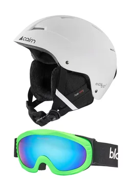 Pachet copii Cască Cairn Android J White + Ochelari Blacksheep Lambkin Green