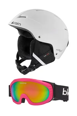 Pachet copii Cască Cairn Android J White + Ochelari Blacksheep Lambkin Pink