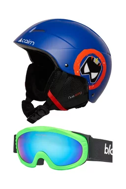 Pachet copii Cască Cairn Flow J King Blue + Ochelari Blacksheep Lambkin Green