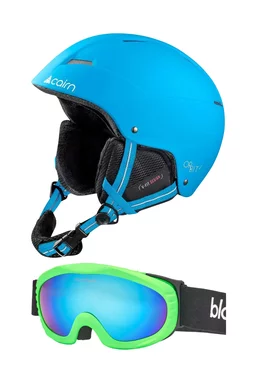 Pachet copii Cască Cairn Orbit J Blue + Ochelari Blacksheep Lambkin Green