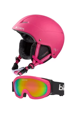 Pachet copii Cască Cairn Orbit J Fluo Fuchsia + Ochelari Blacksheep Lambkin Pink