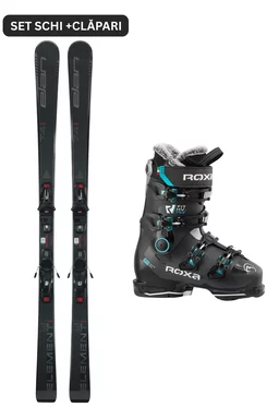 Set Ski Alpin Elan Element 74 Black + Clăpari Roxa RFIT HV 75 W 2025-2026 (Schiuri cu legături + ClăparI)