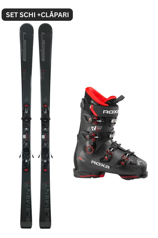 Set Ski Alpin Elan Element 74 Black + Clăpari Roxa RFIT HV 80 2025-2026 (Schiuri cu legături + ClăparI) picture - 1