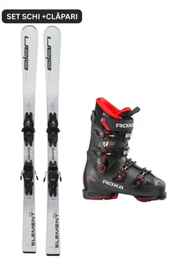 Set Ski Alpin Elan Element 74 RS White LS + Clăpari Roxa RFIT HV 80 2025-2026 (Schiuri cu legături + ClăparI)