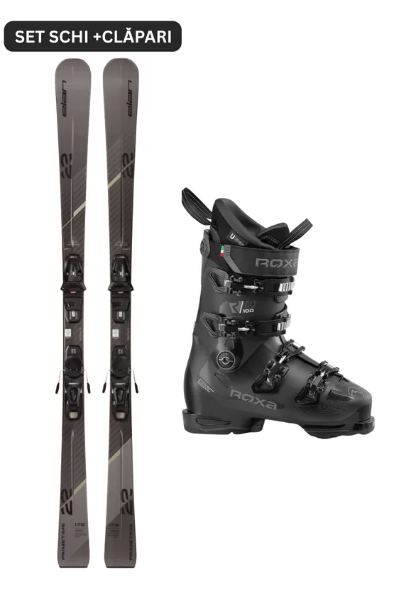 Set Ski Alpin Elan Primetime 22 Black + Clăpari Roxa RFIT 100 2025-2026 (Schiuri cu legături + ClăparI) picture - 1