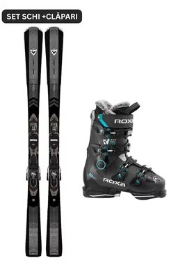 Set Ski Alpin Rossignol Nova 2 Carbon + Clăpari Roxa RFIT W 75 (Schiuri cu legături + Clăpari)