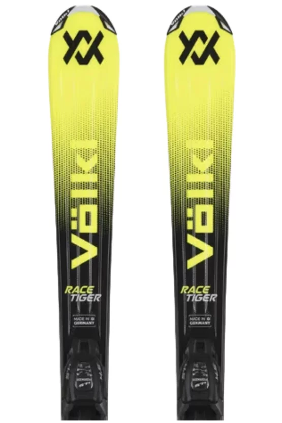 Ski Volkl Racetiger Jr Yellow 2026  + Legături Marker VMotion JR 7 picture - 2