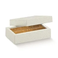 Cutie cu insertie si capac Pelle bianco 215*145*35mm