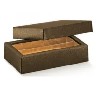 Cutie cu insertie si capac Pelle marrone 145*75*35mm