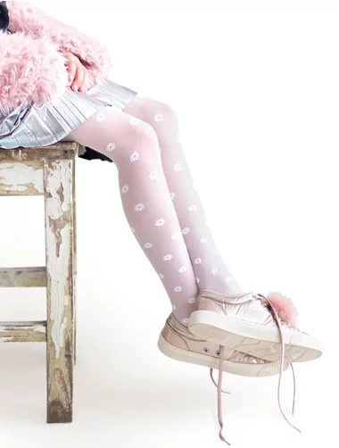 Kinderstrumpfhose mit Popcorn Knittex Hana 20 den