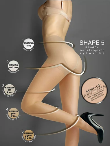 Kompressionsstrümpfe zur Vorbeugung -Modellierstrümpfe (5,2–9 mmHg) Marilyn Lux Line Shape 5 30 den