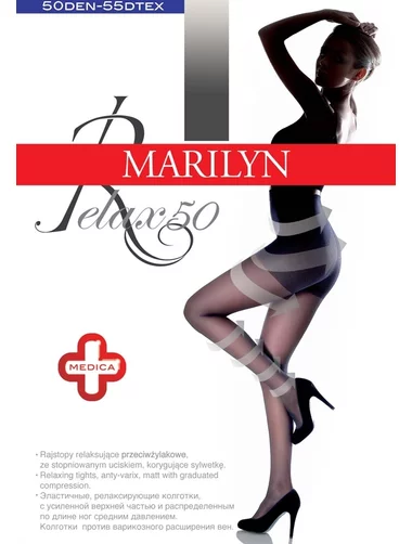 Kompressionsstrümpfe zur Vorbeugung (3,75-6,75 mmHg) Marilyn Relax 50 den