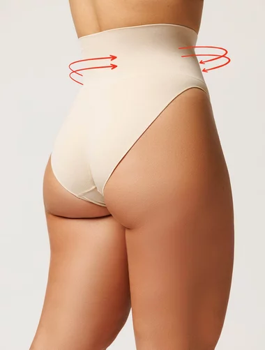 Chiloti clasici modelatori seamless cu talie dublu intarita Laura Baldini Hi-leg