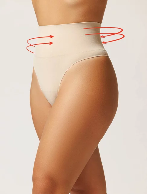 Chiloti tanga modelatori seamless cu talie dublu intarita Laura Baldini String