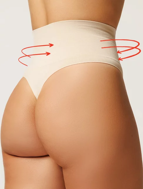 Chiloti tanga modelatori seamless cu talie dublu intarita Laura Baldini String