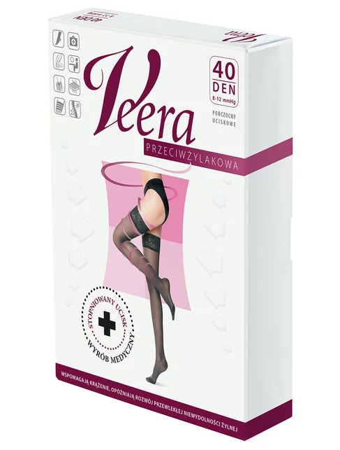 Ciorapi cu banda adeziva compresie ridicata de preventie (18-21 mmHg) Veera 140 den