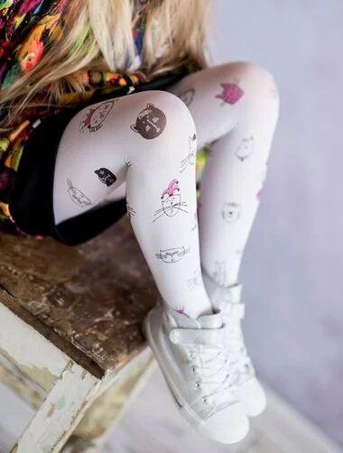Ciorapi fete cu model pisicute Knittex Crazy Cat 40 den