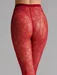 Ciorapi mesh cherry red cu model floral Charly G002