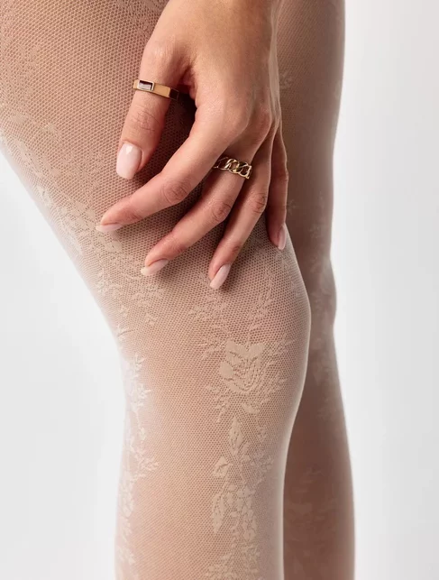 Ciorapi mesh cu model floral Gabriella 1243 Doris 30 den
