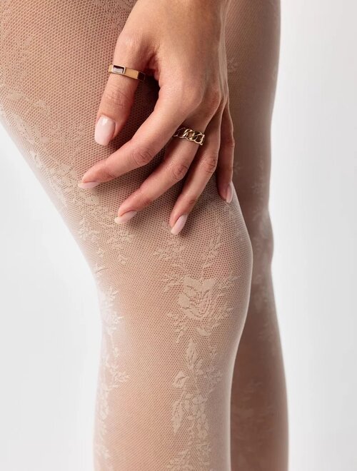 Sosetaria Ciorapi mesh cu model floral Gabriella 1243 Doris 30 den