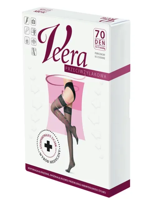 Ciorapi compresivi medicinali cu banda adeziva (13-17 mmHg) Veera 70 den
