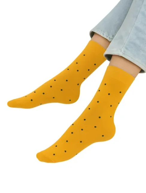 Sosete bumbac organic galbene Kabak Mustard
