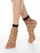 Sosete lycra natural cu inimioare negre Conte Elegant Lovely 20 den