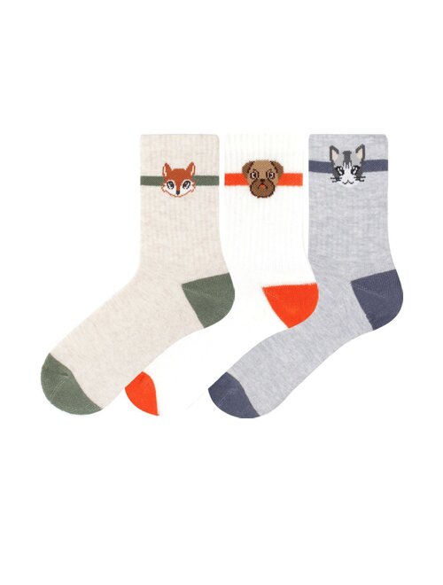 Set 3 perechi sosete bumbac cu animale bross 23470