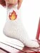 Sosete albe cu flacara rosie Socks Concept SC-1774-2