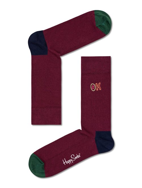 Sosete bordo cu model happy socks beok01-4500
