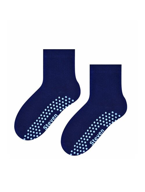 Sosete bumbac bleumarin cu abs in talpa steven s0164-003
