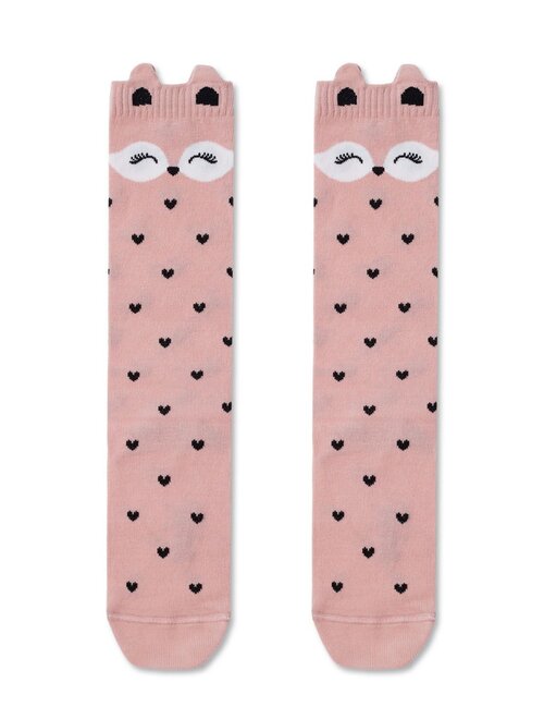Sosete jambiere bumbac cu inimioare conte elegant small hearts