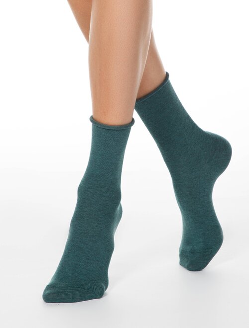 Sosete bumbac cu margine intoarsa fara presiune conte elegant comfy