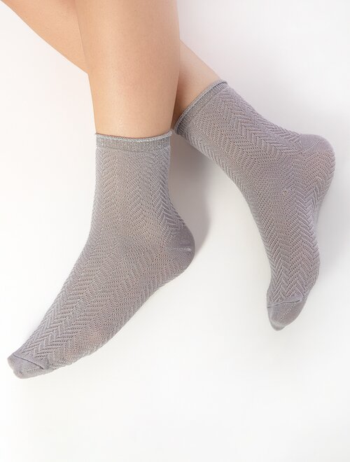 Sosete bumbac gri tip jacard socks concept eln02