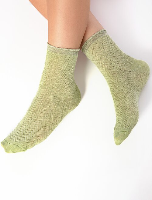 Sosete bumbac verzi tip jacard socks concept eln03
