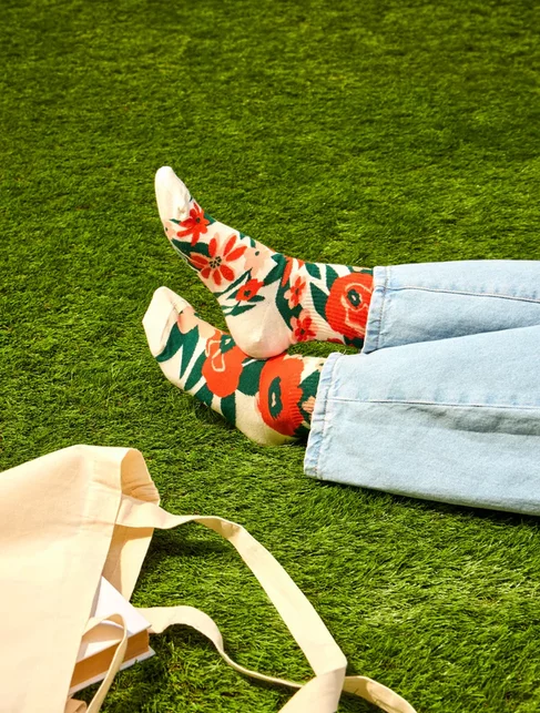 Sosete colorate cu flori Dedoles Poppy Garden