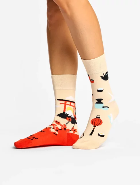 Sosete colorate cu motive japoneze Dedoles Japan