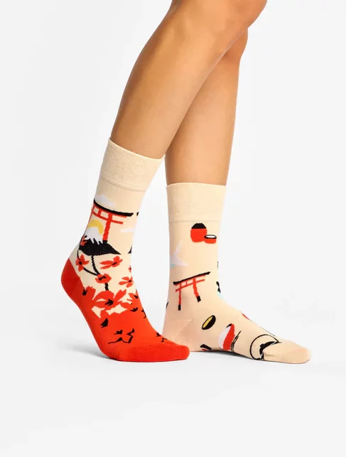 Sosete colorate cu motive japoneze Dedoles Japan