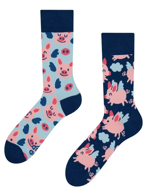 Sosete colorate cu porcusori Dedoles Flying Pigs