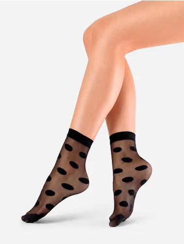 Sosete lycra cu buline mari Sosetaria Boheme 20 den