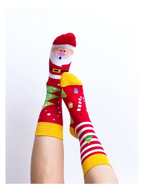 Sosete colorate cu mos craciun nanushki not so santa
