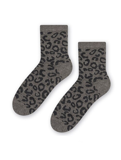 Sosete gri cu animal print steven s099-682