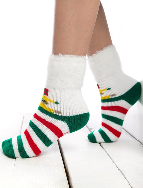 Sosete groase flausate de craciun cu elf socks concept sc-nl44