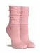 Sosete groase lana roz cu manseta lunga raiata Socks Concept SC-1601-4