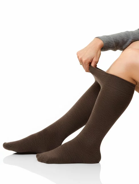 Sosete lana merinos maro lungi sub genunchi Steven S130