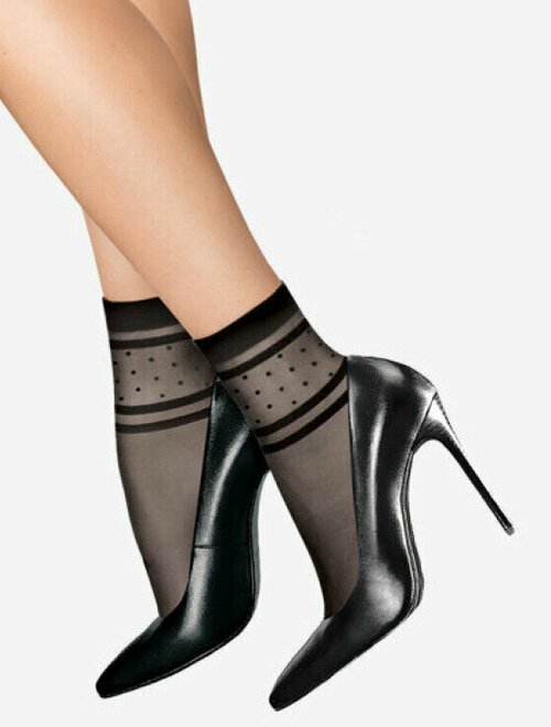 Sosete lycra negre cu picatele lores grazia 20 den