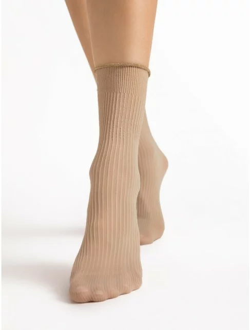 Sosete microfibra nude cu fir metalizat Fiore Sassy 40 den